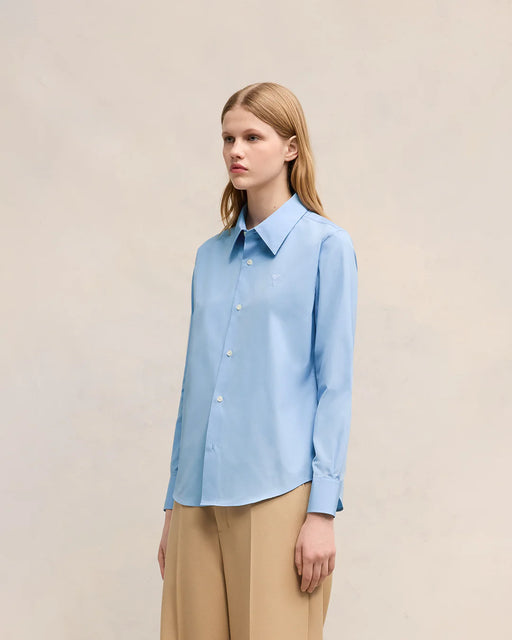 AMI PARIS - Cashmere Blue Ami De Coeur Classic Shirt