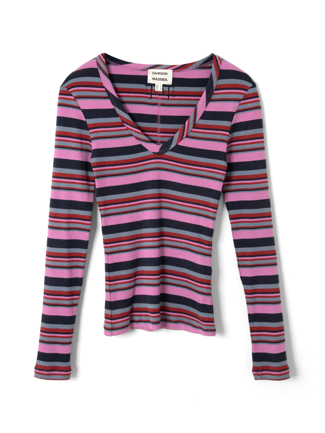 Damson Madder - Arles Viola Stripe Tee - Kalifornia Jean Bar