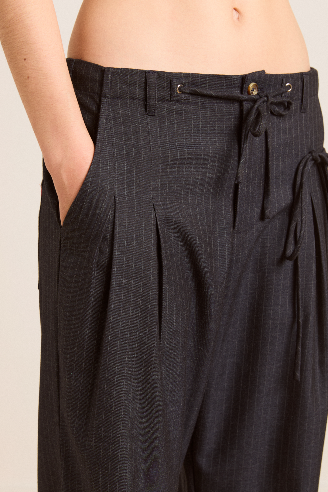 Damson Madder - Tatianna Trouser in Pinstripe - Kalifornia Jean Bar