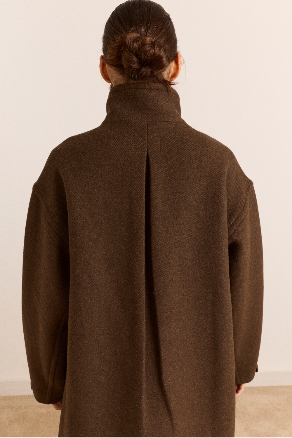 Damson Madder - Agnes Wool Coat in Chocolate - Kalifornia Jean Bar