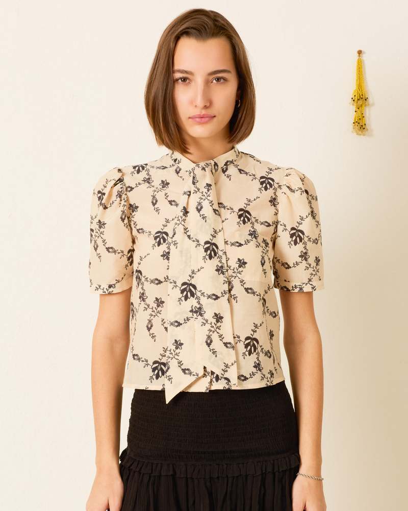 Alix of Bohemia - Artemis Shadow Lace Shirt Off-White