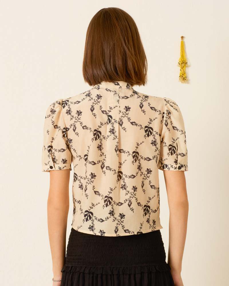 Alix of Bohemia - Artemis Shadow Lace Shirt Off-White