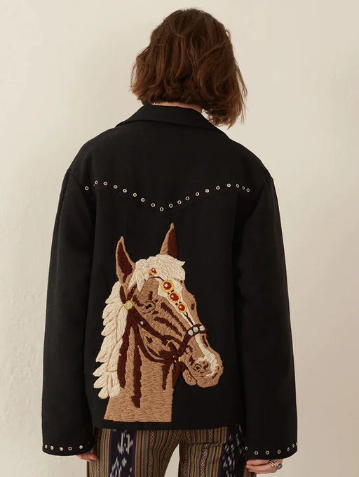 Alix of Bohemia - Black Raven Horse Jacket