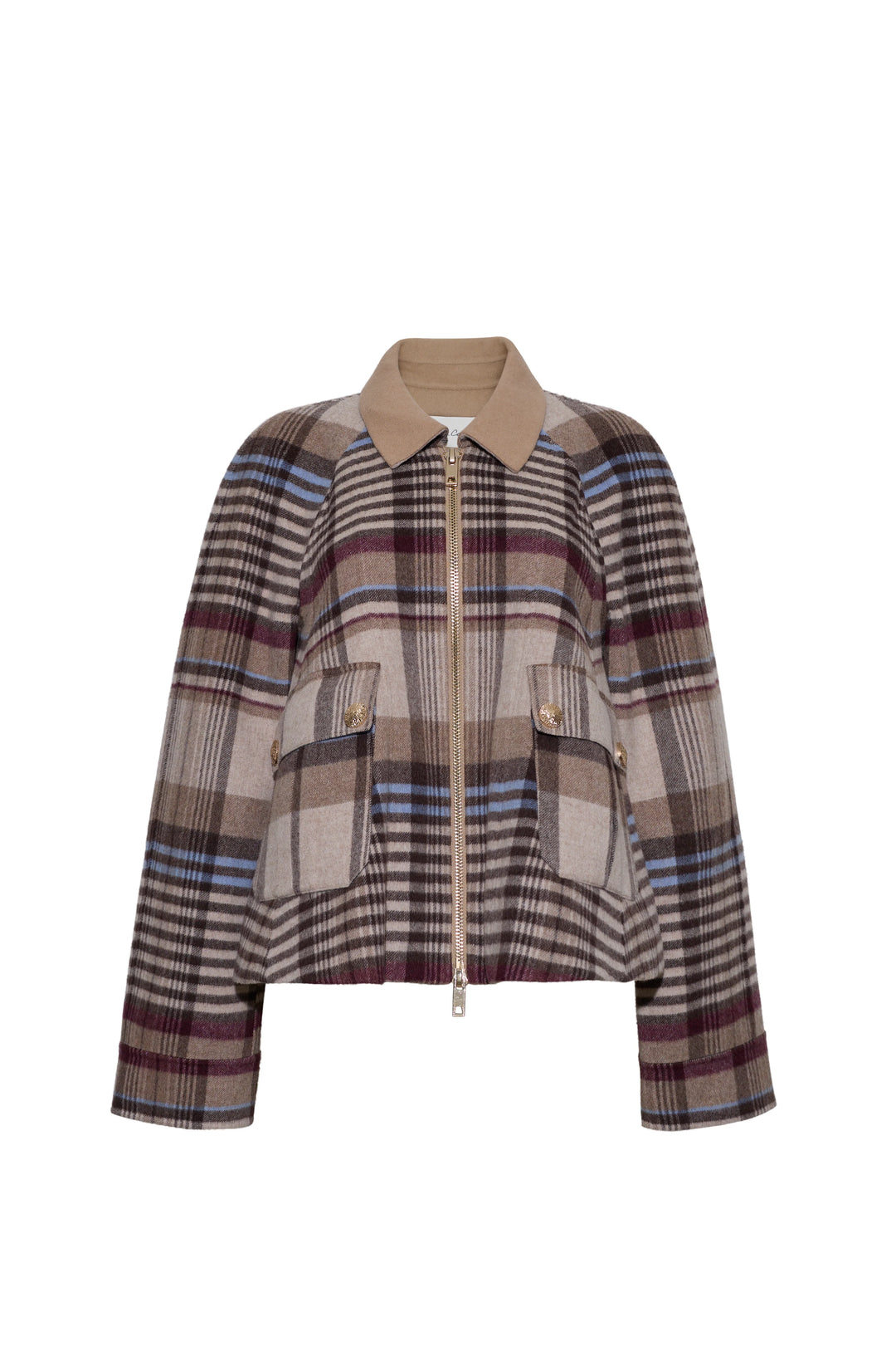 Cara Cara - Andrew Jacket Pima Plaid Tan