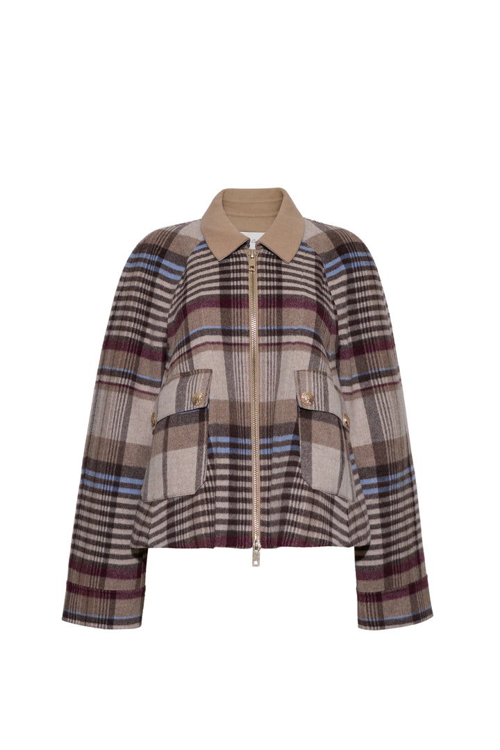 Cara Cara - Andrew Jacket Pima Plaid Tan
