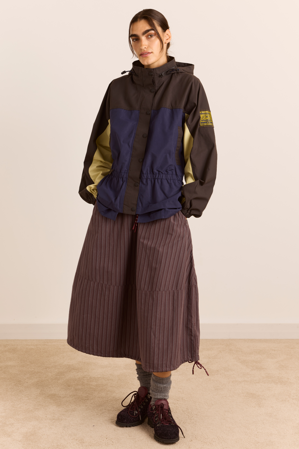 Damson Madder - Athena Raincoat in Sage/Navy - Kalifornia Jean Bar