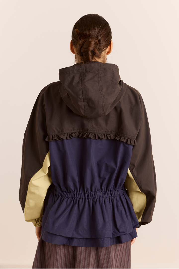 Damson Madder - Athena Raincoat in Sage/Navy - Kalifornia Jean Bar