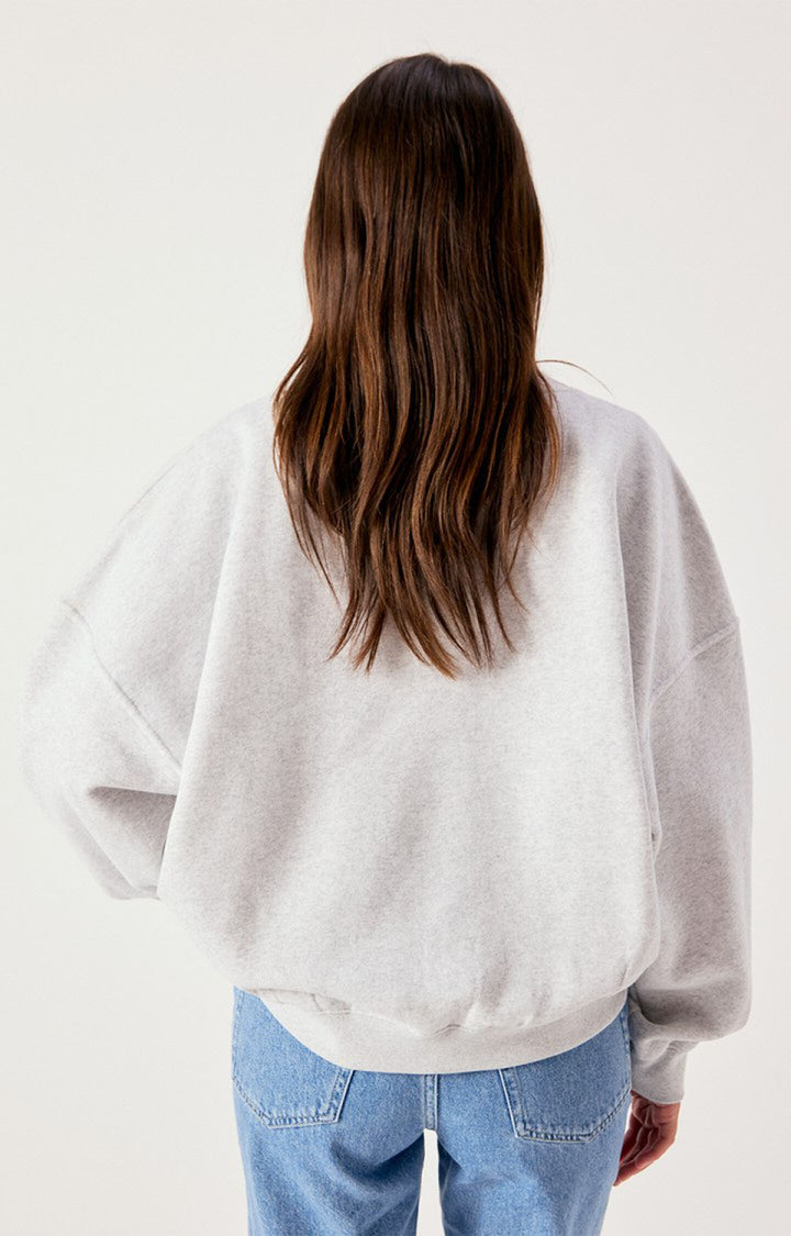 American Vintage - Heather Grey Baptown V-Neck Sweatshirt