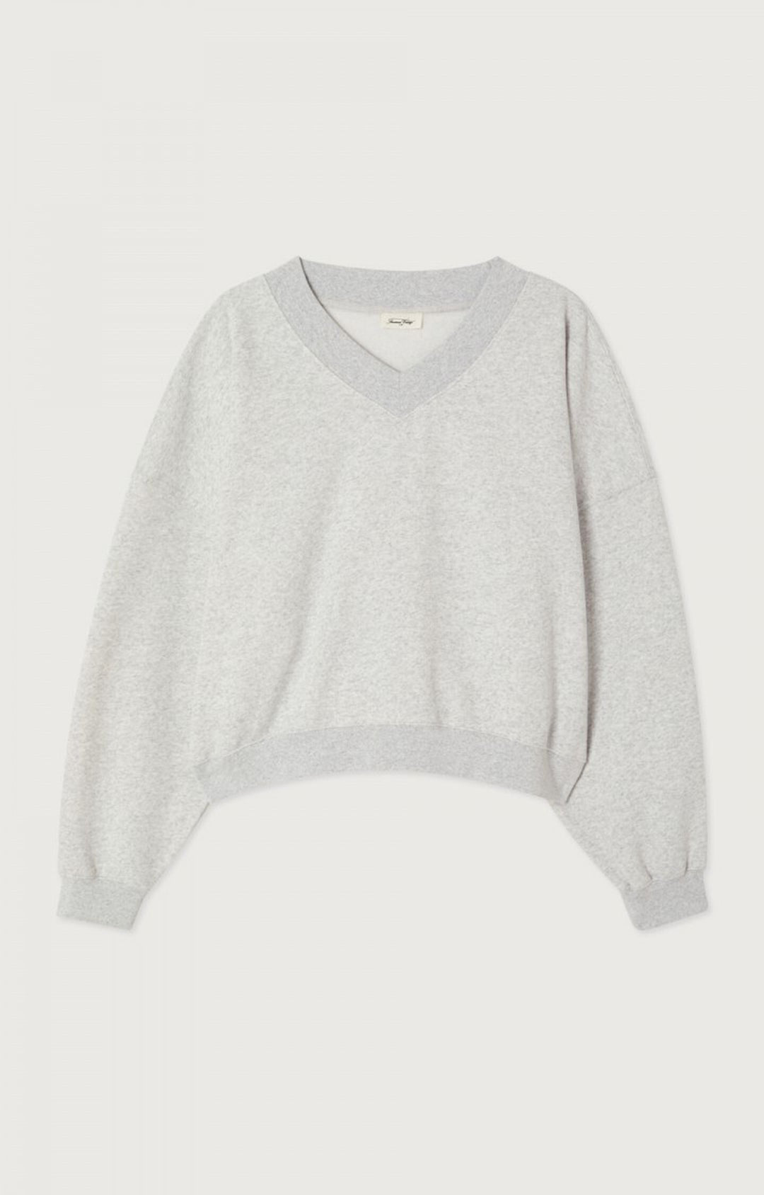 American Vintage - Heather Grey Baptown V-Neck Sweatshirt