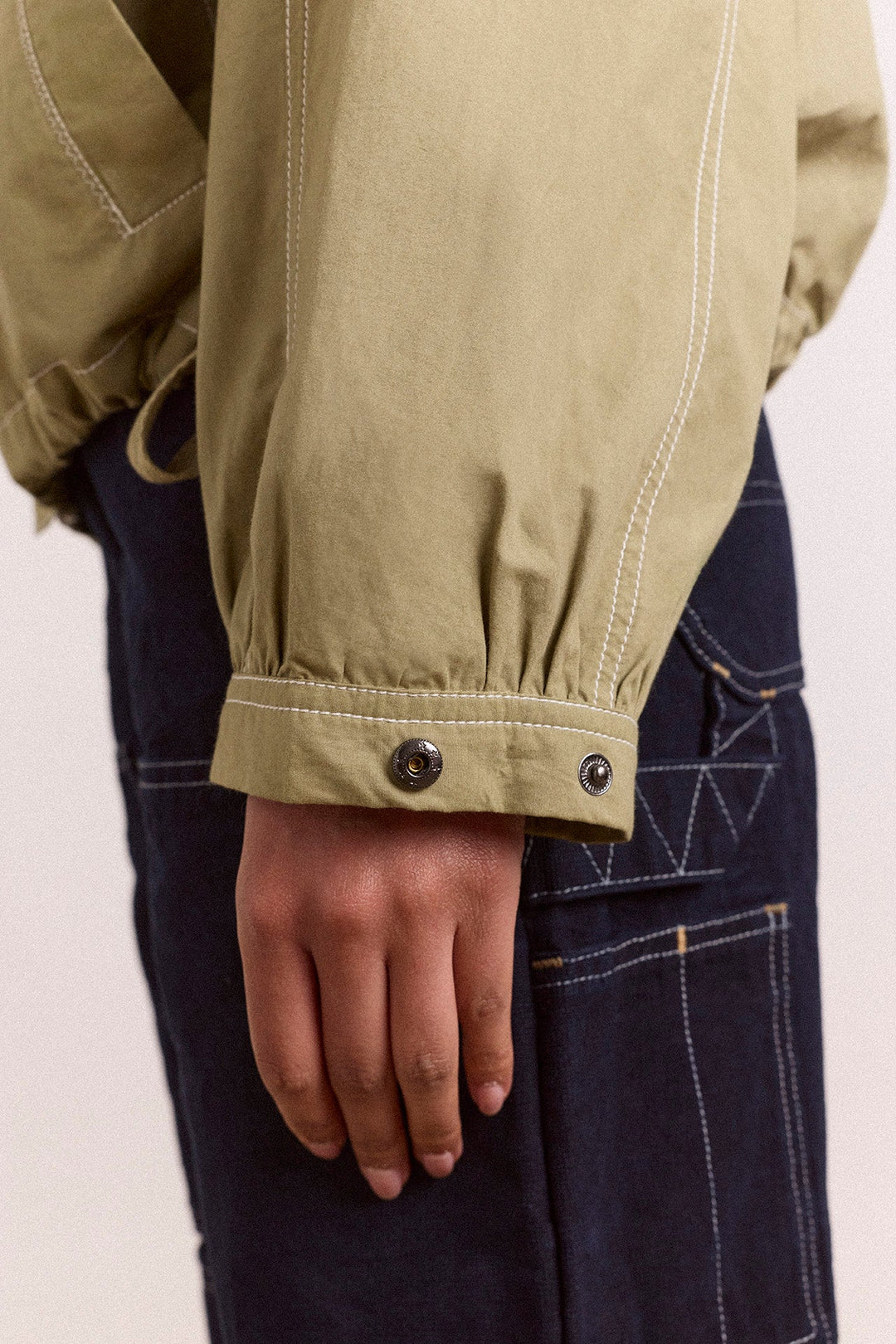 Damson Madder - Blake Hooded Top in Sage - Kalifornia Jean Bar