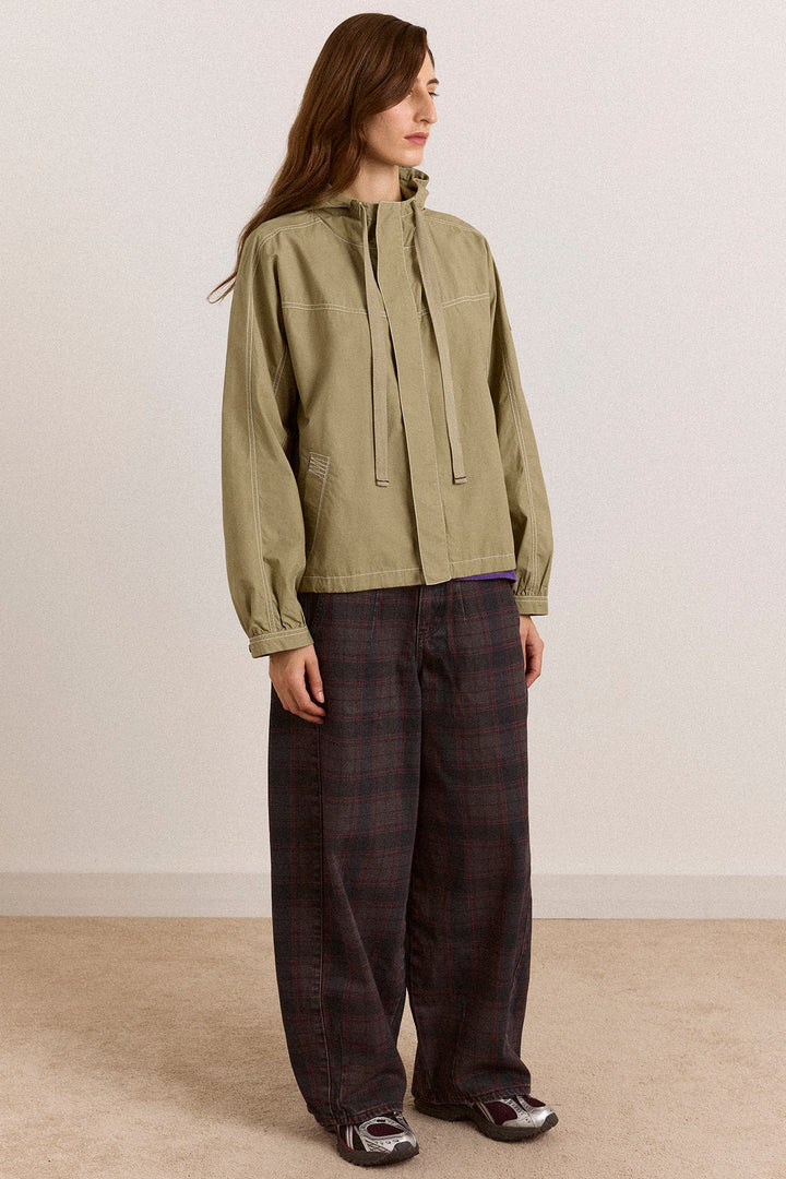 Damson Madder - Blake Hooded Top in Sage - Kalifornia Jean Bar