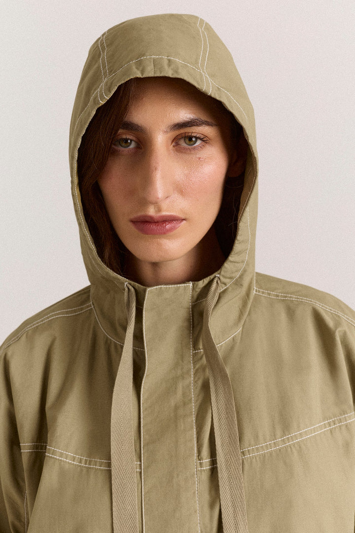 Damson Madder - Blake Hooded Top in Sage - Kalifornia Jean Bar