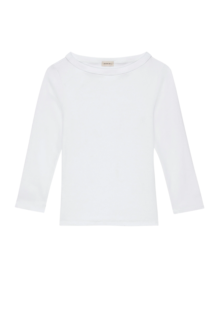 Donni - Powder Baby Rib Boat Neck