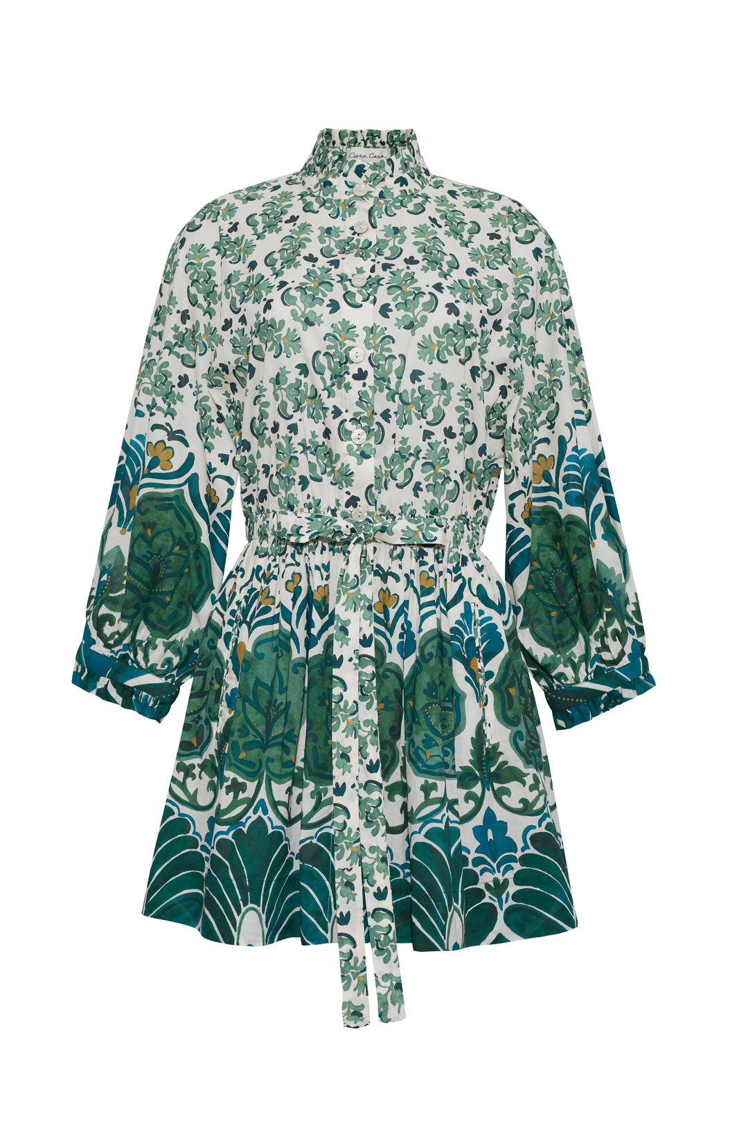 Cara Cara - Beatrice Mini Dress Samara Green