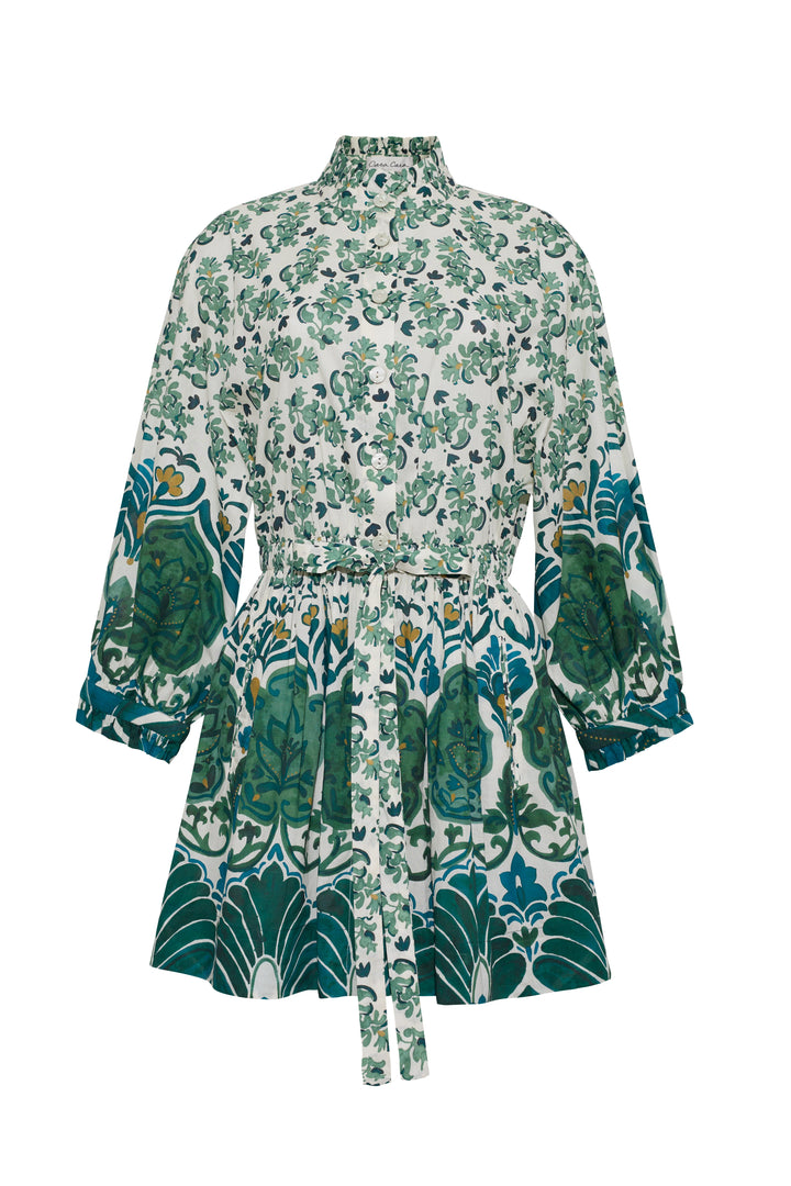 Cara Cara - Beatrice Mini Dress Samara Green