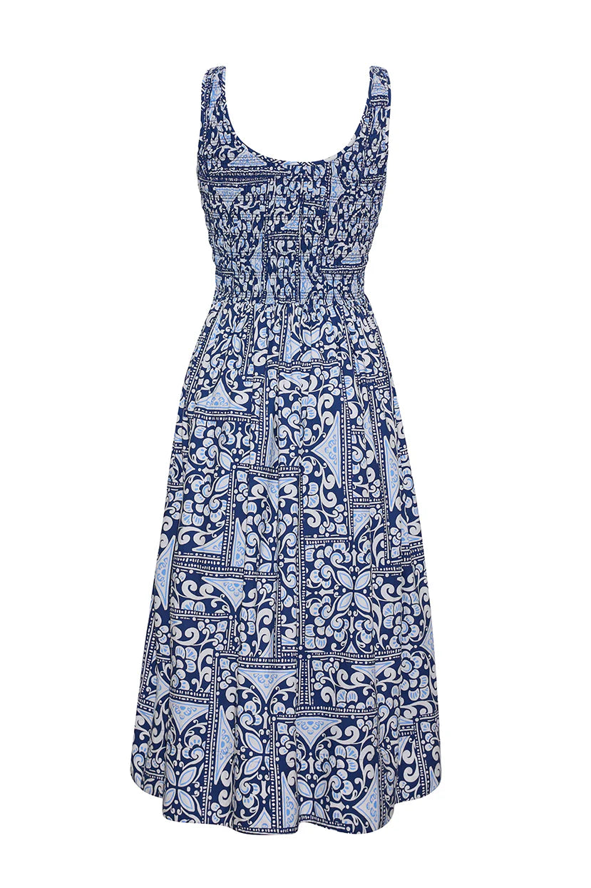 Cara Cara - Bergamo Dress Hart Tile Navy