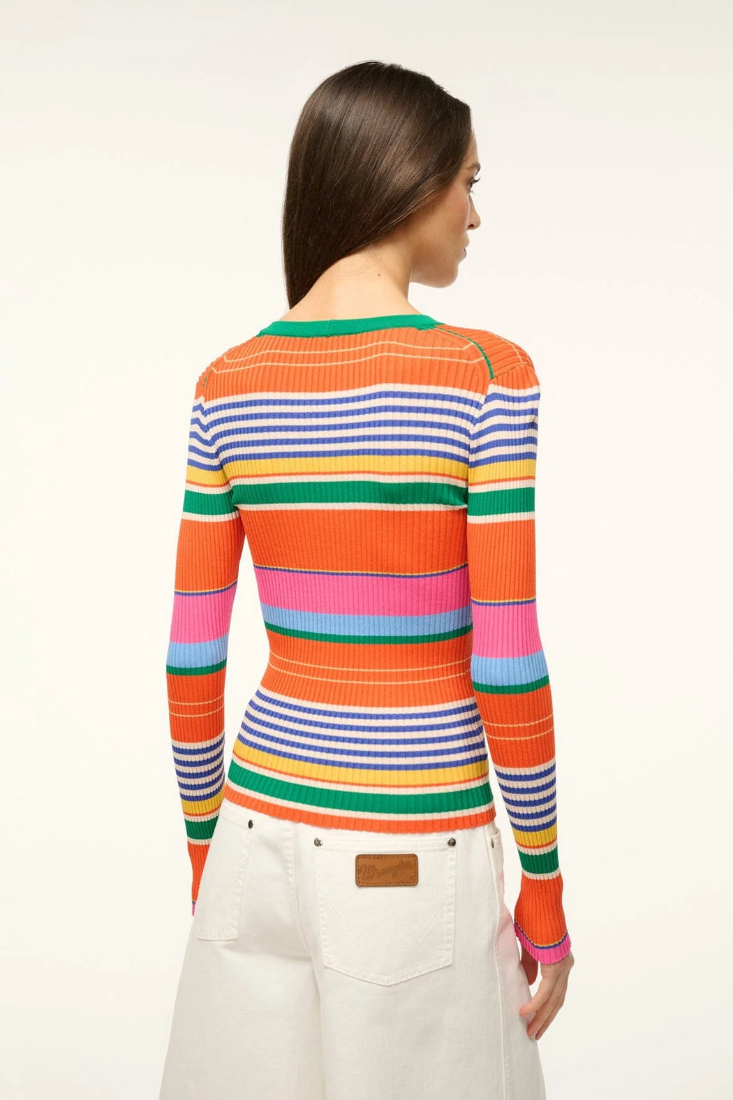 Staud - Cargo Sweater Multi Bayadere Stripe