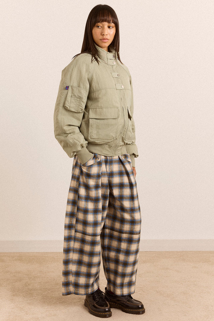 Damson Madder - Mara Trouser in Blur Blush Check - Kalifornia Jean Bar