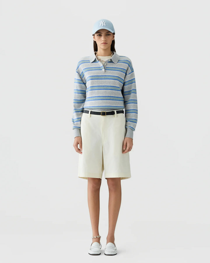 Guest in Residence - Collegiate Stripe Polo Stone Combo