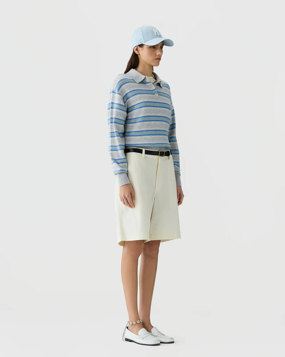 Guest in Residence - Collegiate Stripe Polo Stone Combo