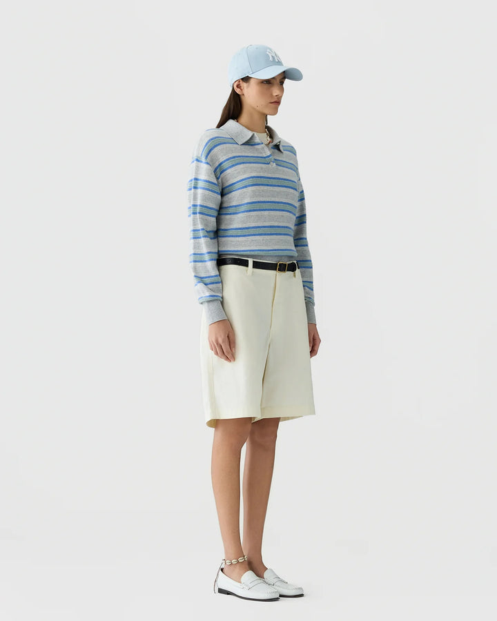 Guest in Residence - Collegiate Stripe Polo Stone Combo