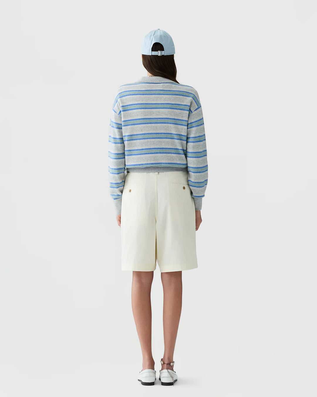 Guest in Residence - Collegiate Stripe Polo Stone Combo