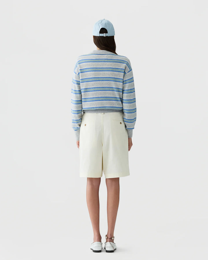 Guest in Residence - Collegiate Stripe Polo Stone Combo