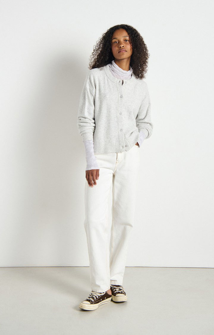 American Vintage - Heather Grey Damsville Crewneck Cardigan