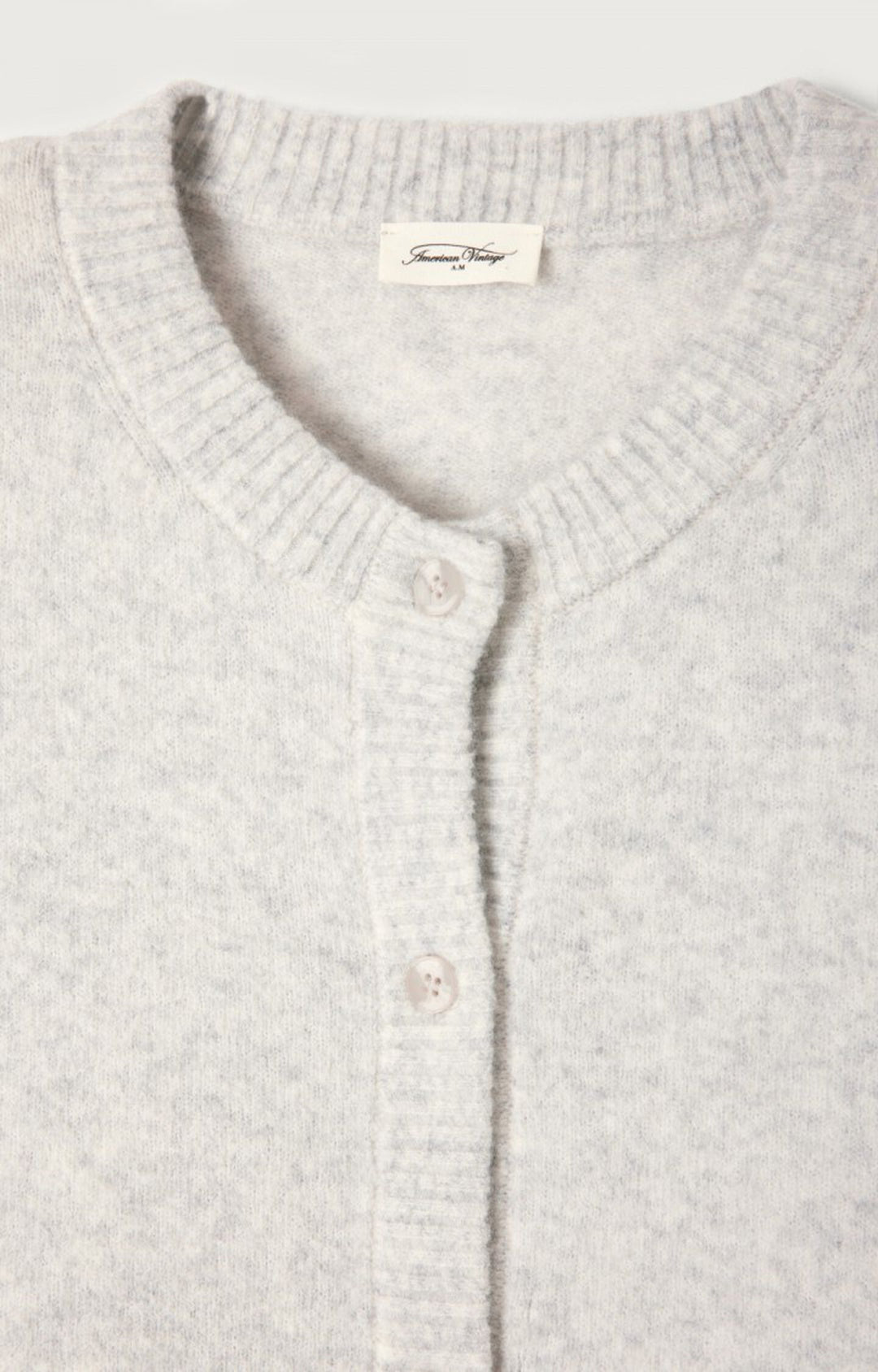 American Vintage - Heather Grey Damsville Crewneck Cardigan