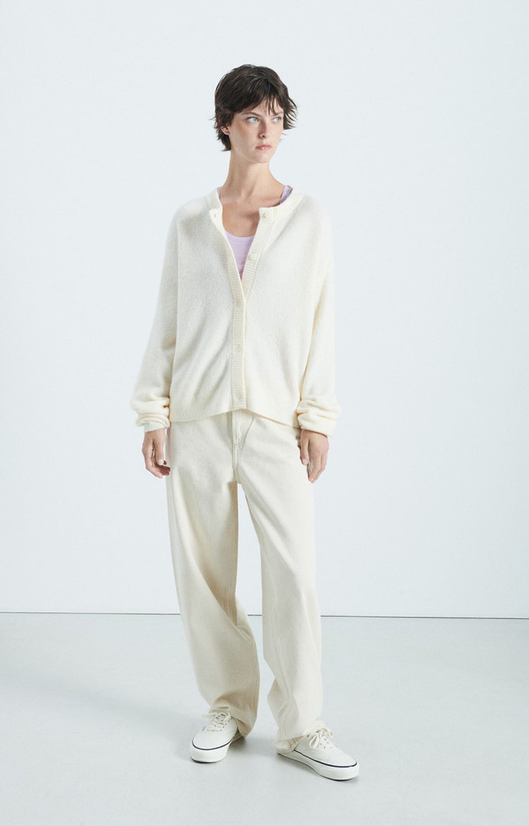 American Vintage - Melange Pannacotta Damsville Crewneck Cardigan