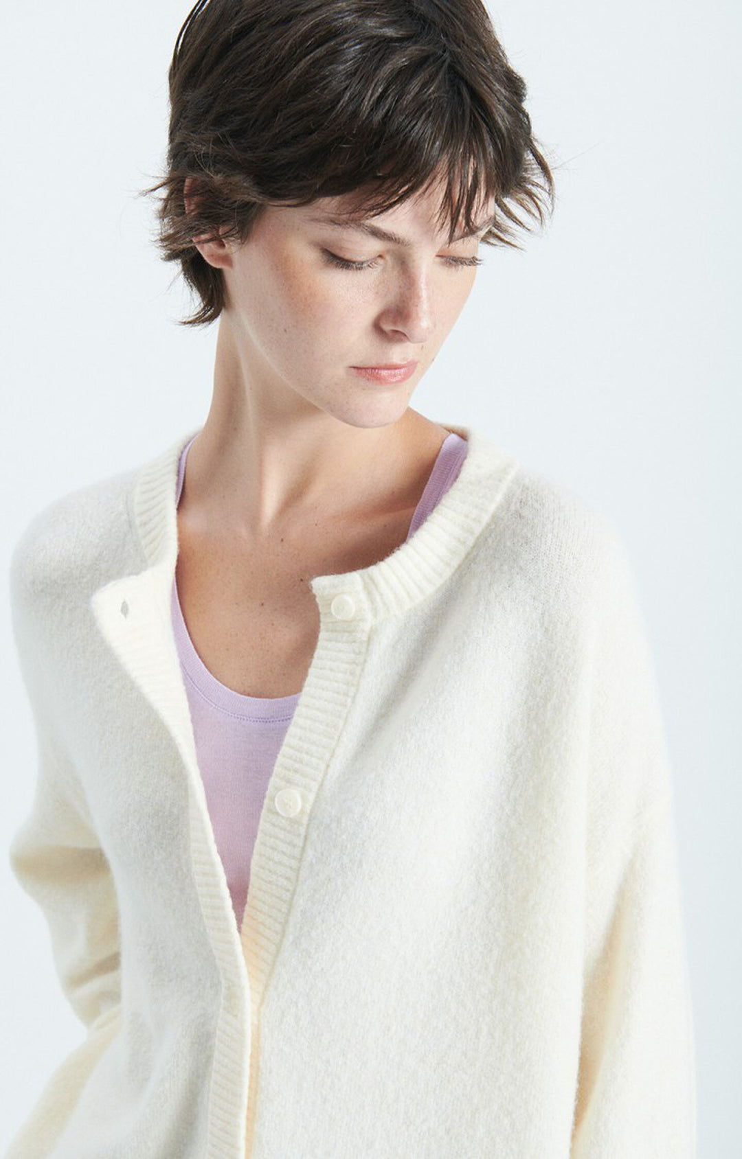 American Vintage - Melange Pannacotta Damsville Crewneck Cardigan