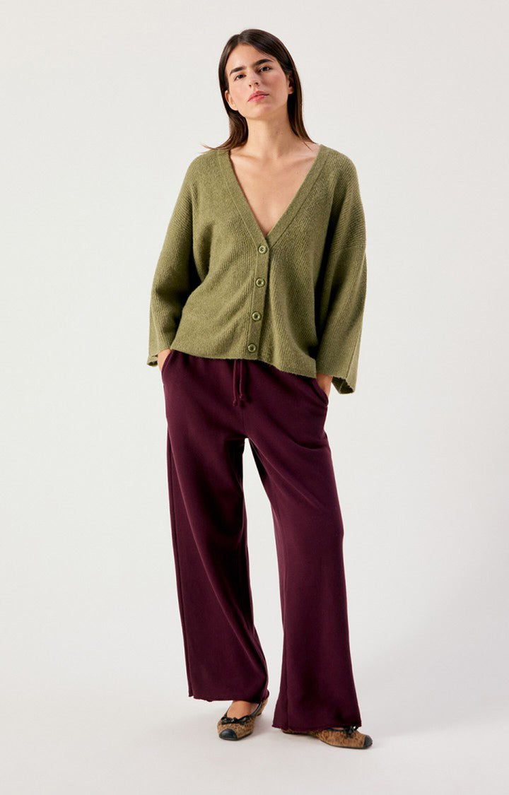 American Vintage Melange Lizard Damsville V-Neck Cardigan
