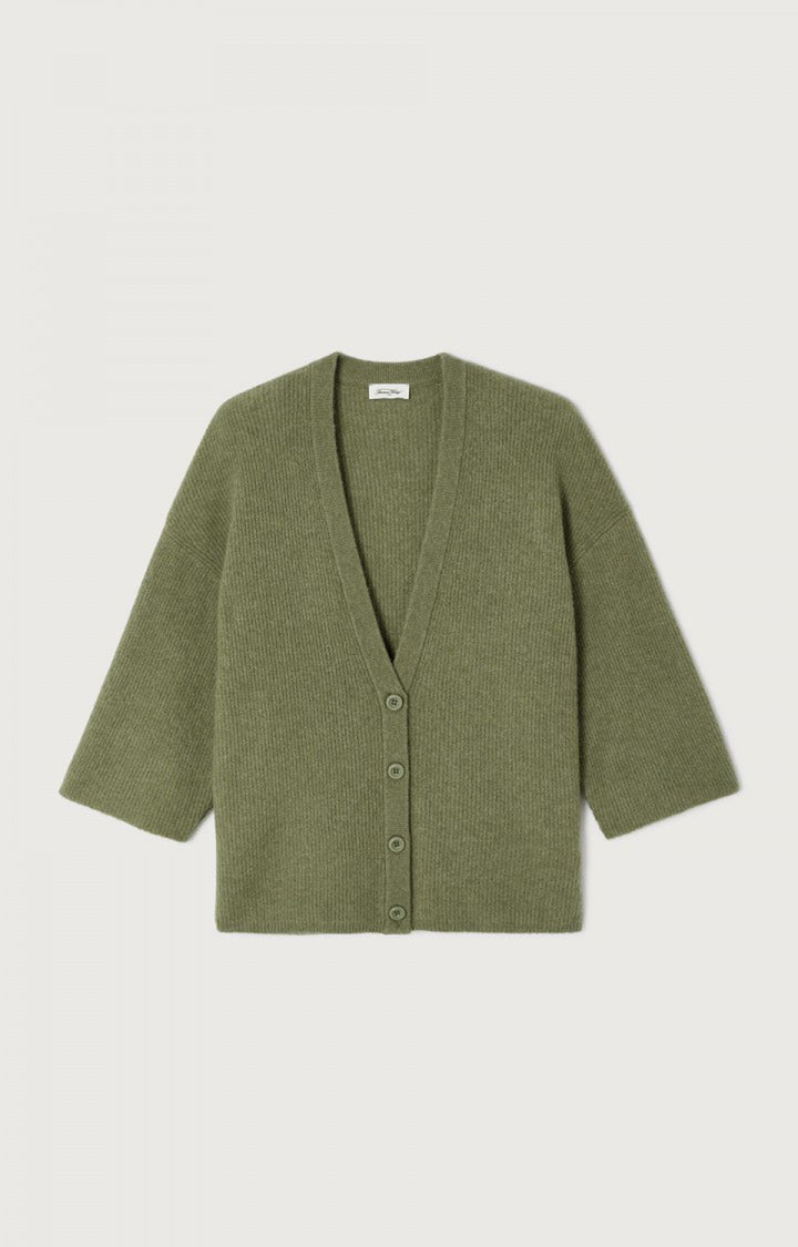 American Vintage Melange Lizard Damsville V-Neck Cardigan