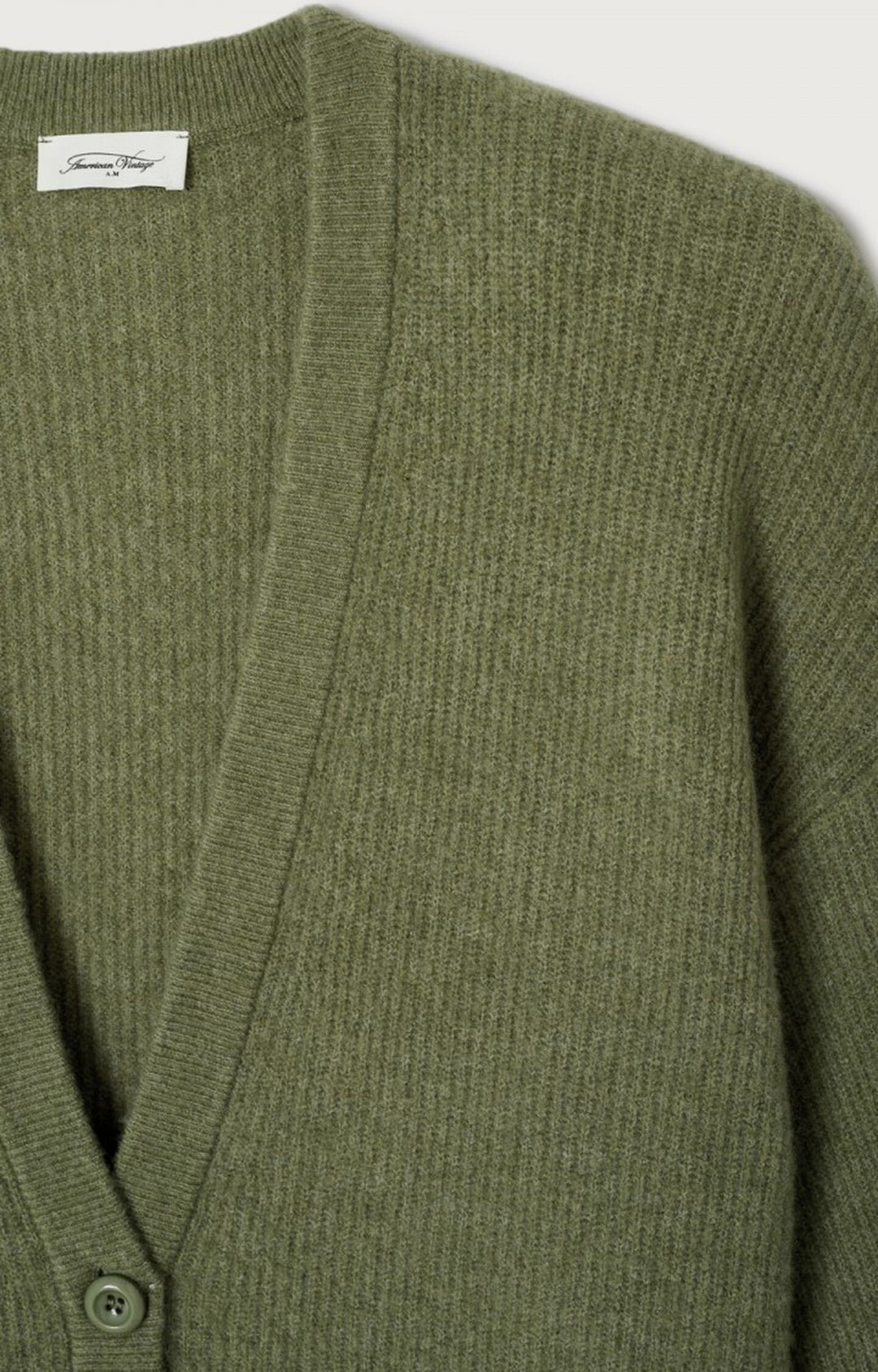 American Vintage Melange Lizard Damsville V-Neck Cardigan