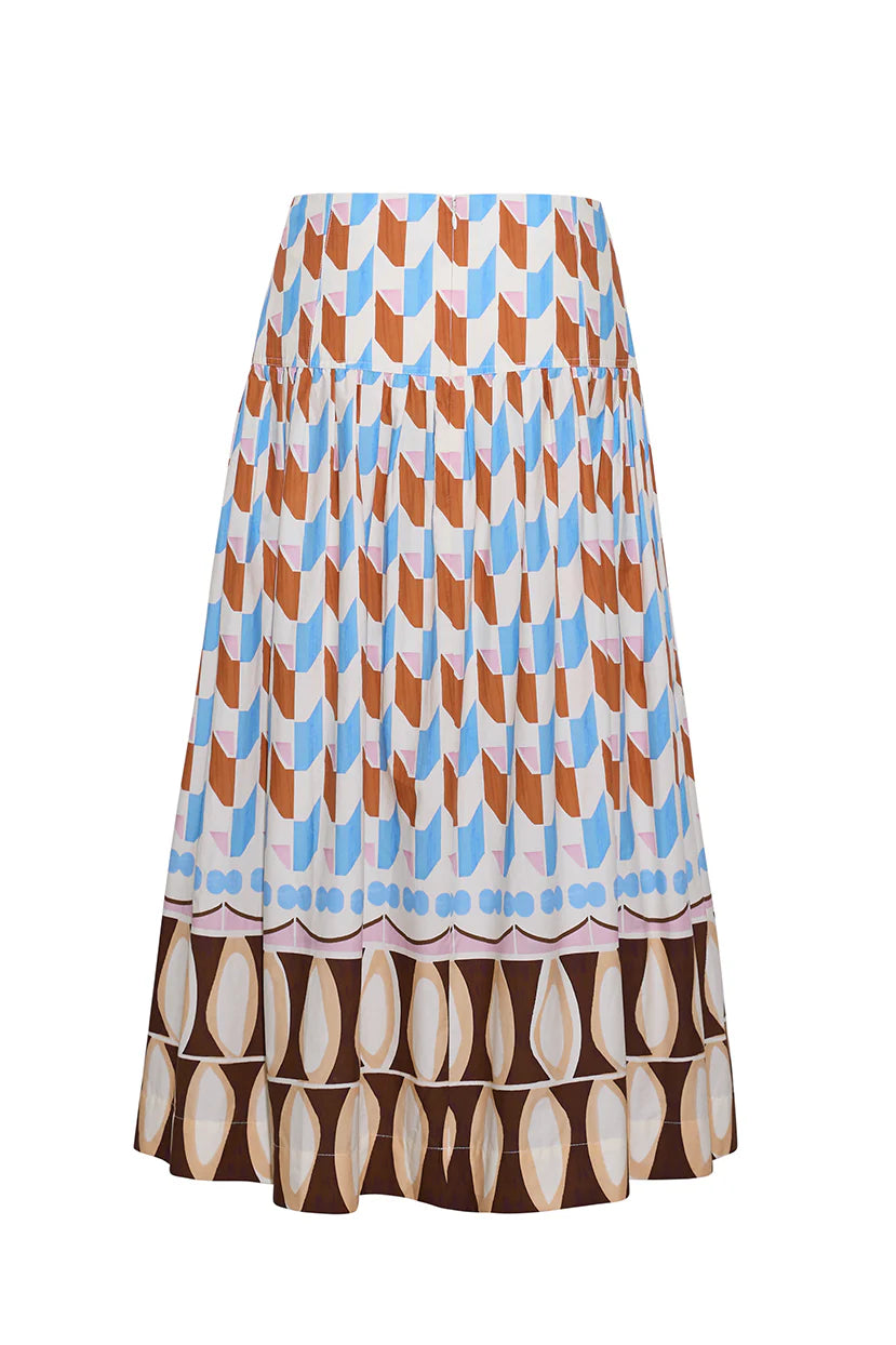 Cara Cara - Diya Skirt Talavera Tile Ivory
