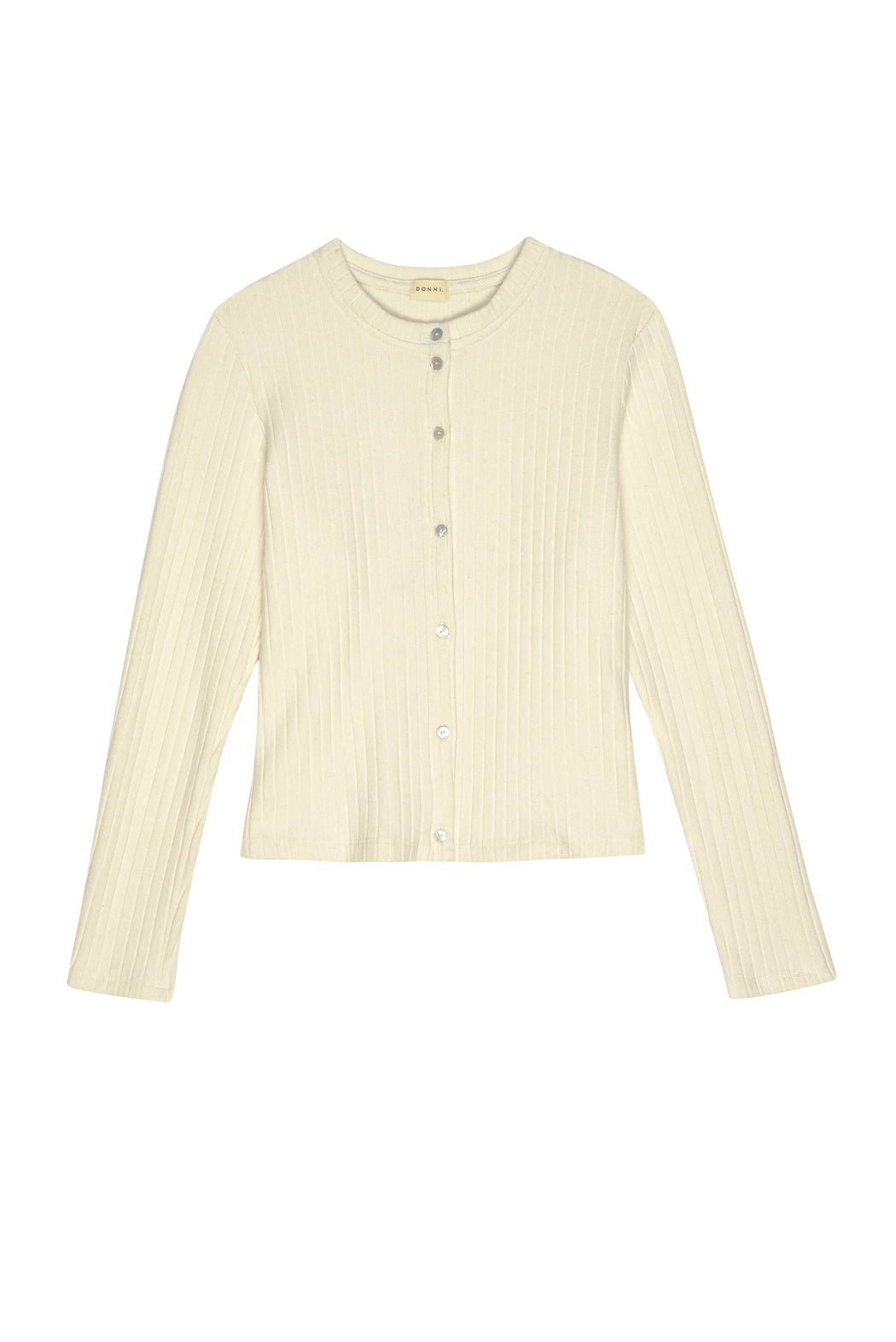 Donni - Cream Rib Cardi Sweater