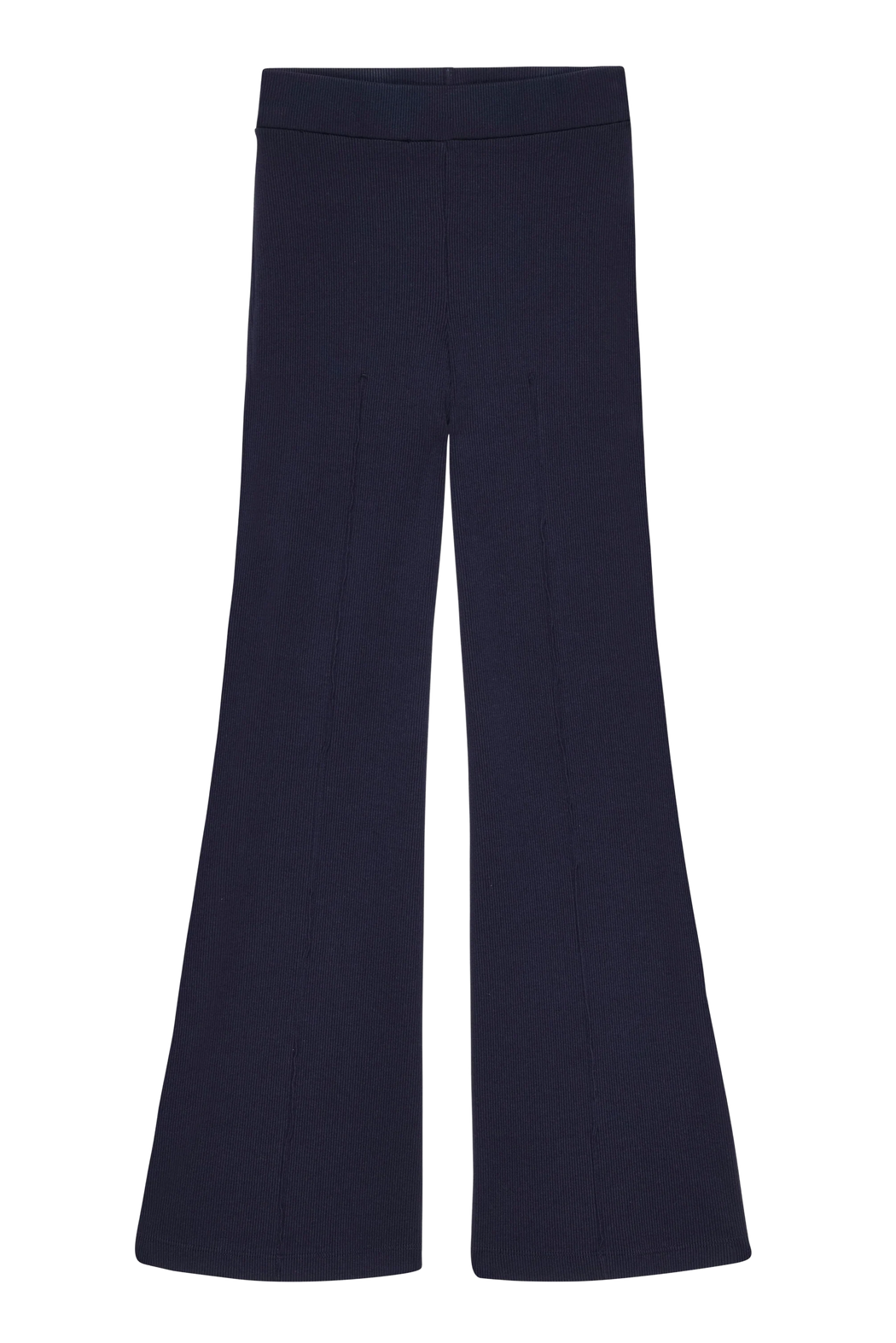 Donni - Navy Rib Kick Flare Pant