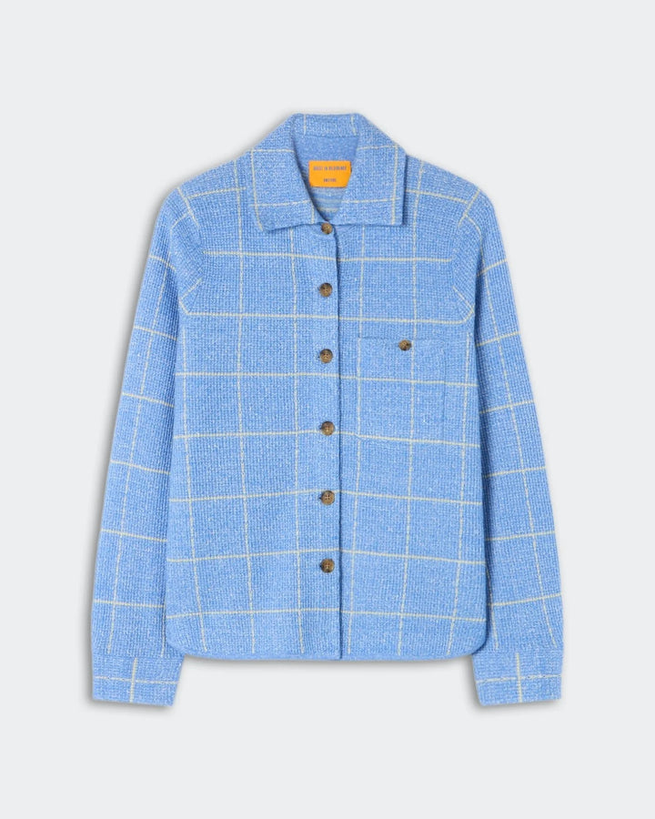 Guest in Residence - Dylan Plaid Shirt Delft Blue Butter