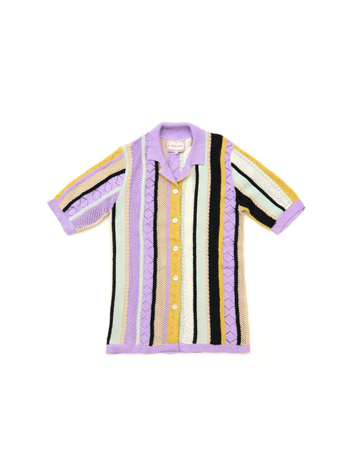 Lingua Franca - Khaki Multi Edwin Striped Camp Shirt