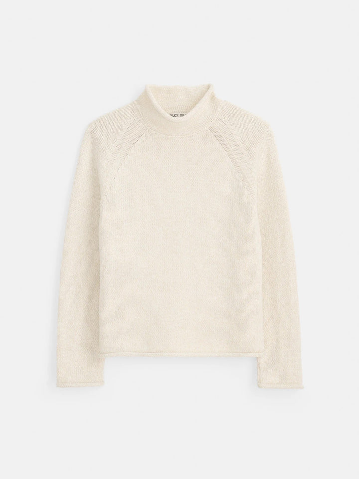 Alex Mill - Eastport Rollneck Sweater in Marled Ivory