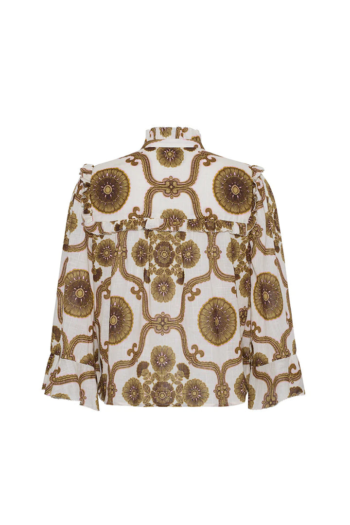 Cara Cara - Elowen Top Mod Floral Olive