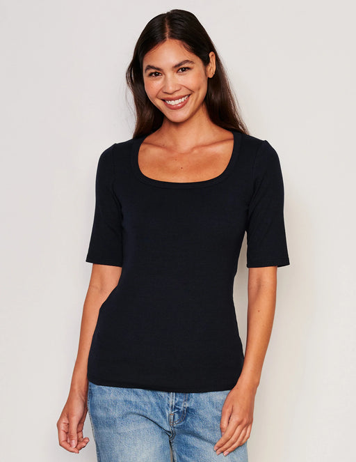 Sundry - Square Neck Top in Deep Navy