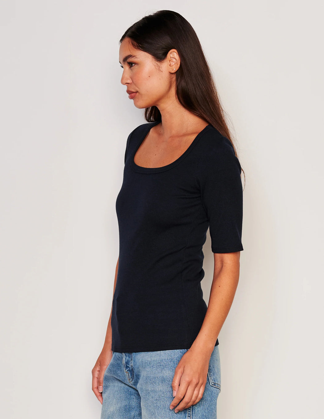 Sundry - Square Neck Top in Deep Navy