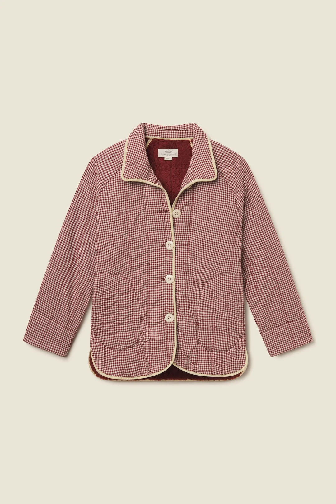 Trovata - Ginny Quilted Jacket Mahogany Check