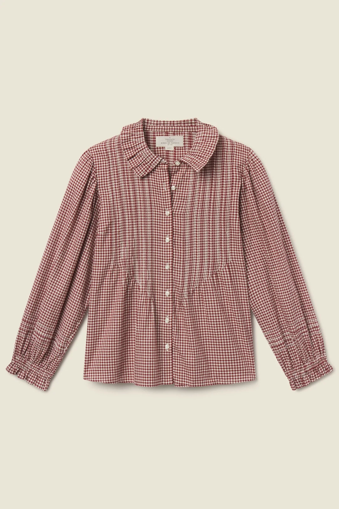 Trovata - Francesca Blouse in Mahogany Check