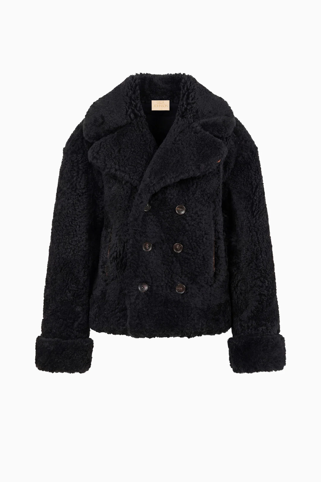 Ulla Johnson - Nisha Reversible Shearling Coat Noir