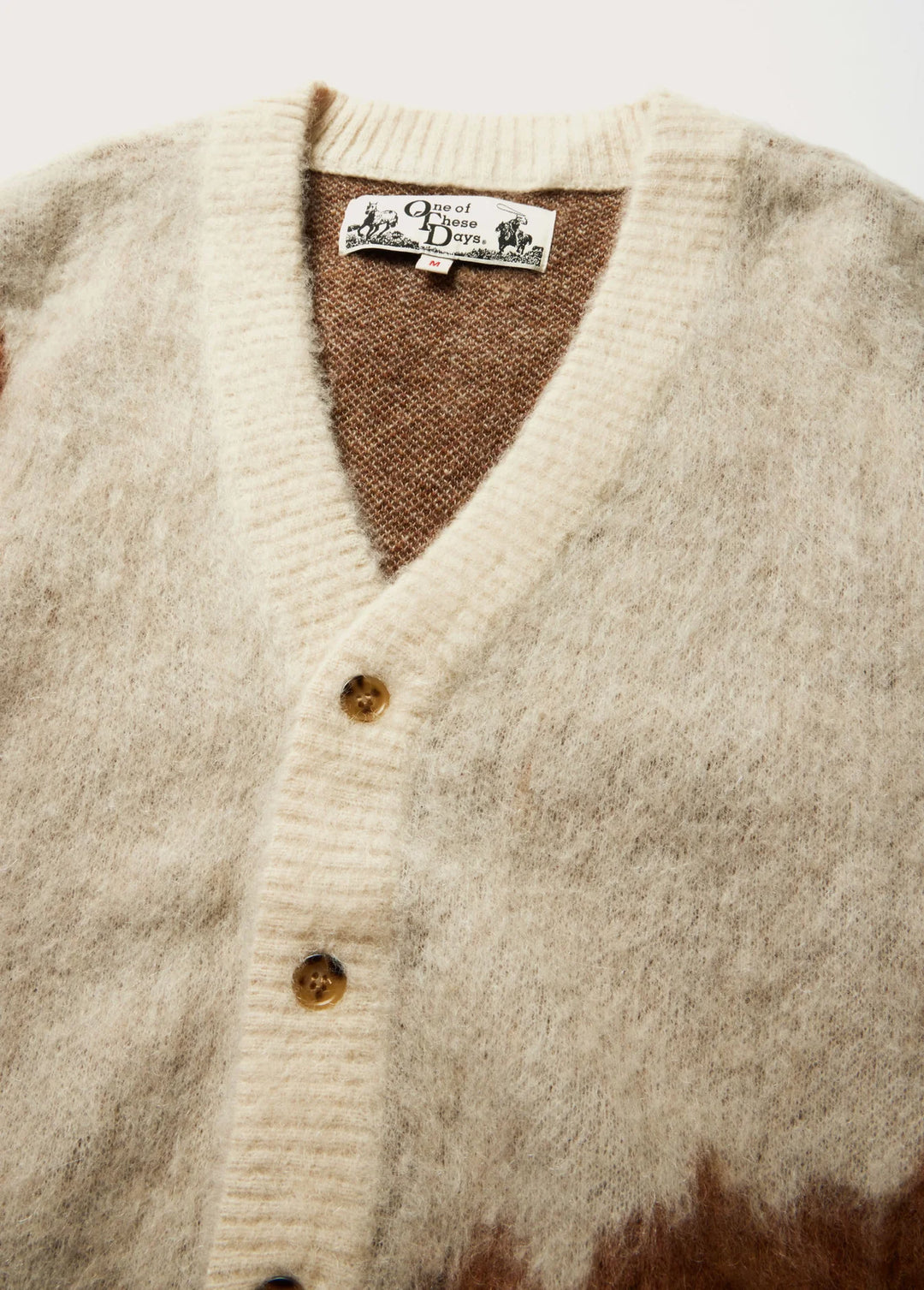One of These Days - Horse Knit Cardigan in Brown