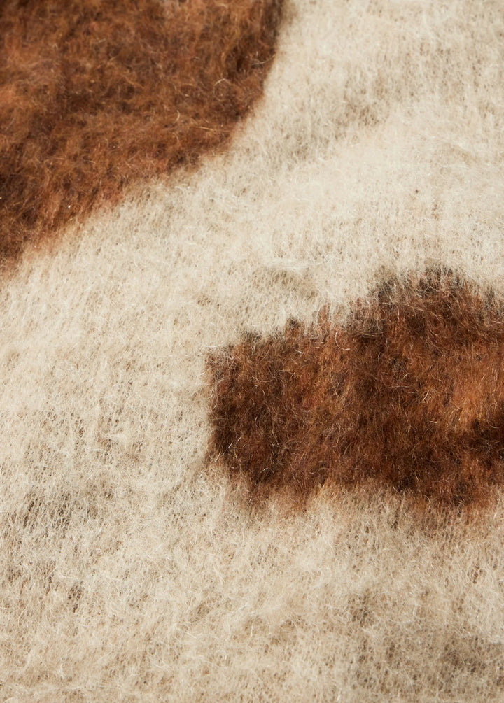 One of These Days - Horse Knit Cardigan in Brown