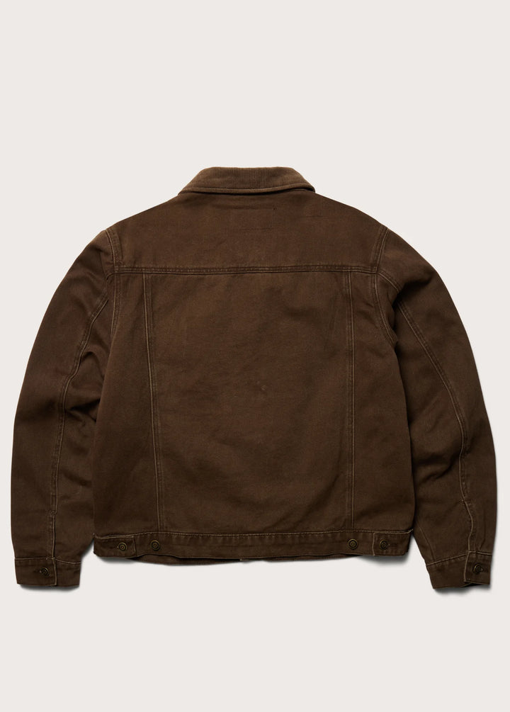 One of These Days - Lined Trucker Jacket Washed Brown Denim