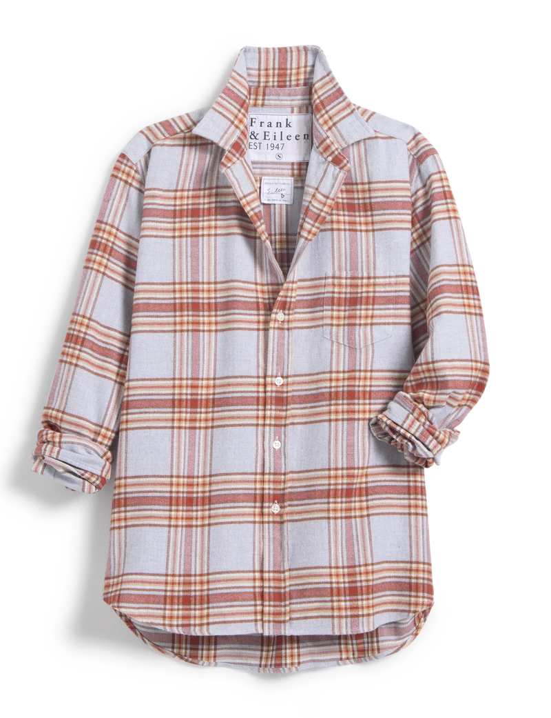 Frank & Eileen - Rust Grey Melange Plaid Eileen